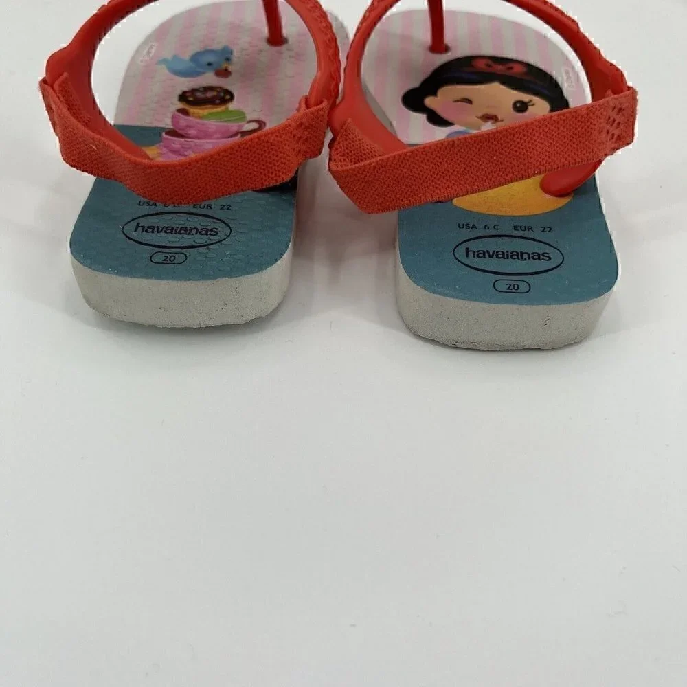 Havaianas Disney Snow White Strap Flip Flops Girls Toddler Size 6C Sandal